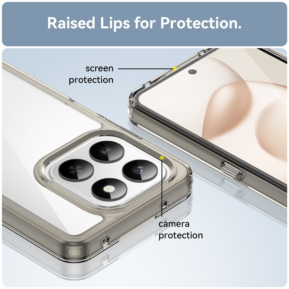 Gél tok fix hátlappal Honor 400 Smart 5G/4G/Honor X7d készülékhez - szürke