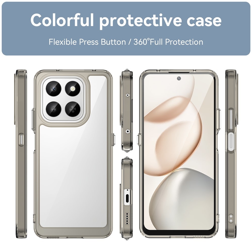 Gél tok fix hátlappal Honor 400 Smart 5G/4G/Honor X7d készülékhez - szürke