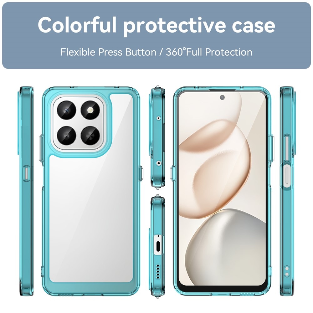 Gél tok fix hátlappal a Honor 400 Smart 5G/4G/Honor X7d készülékhez - világoskék színben