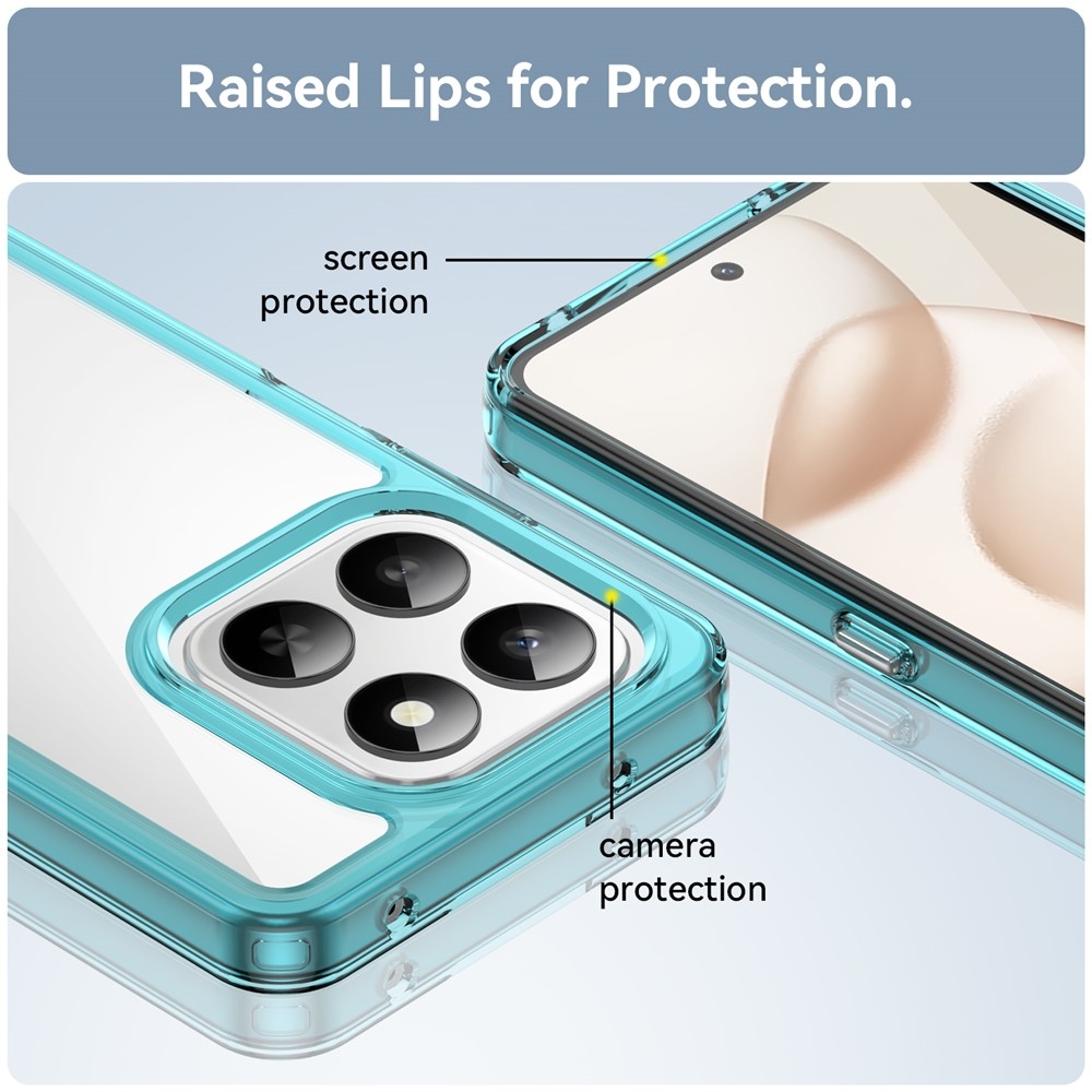 Gél tok fix hátlappal a Honor 400 Smart 5G/4G/Honor X7d készülékhez - világoskék színben