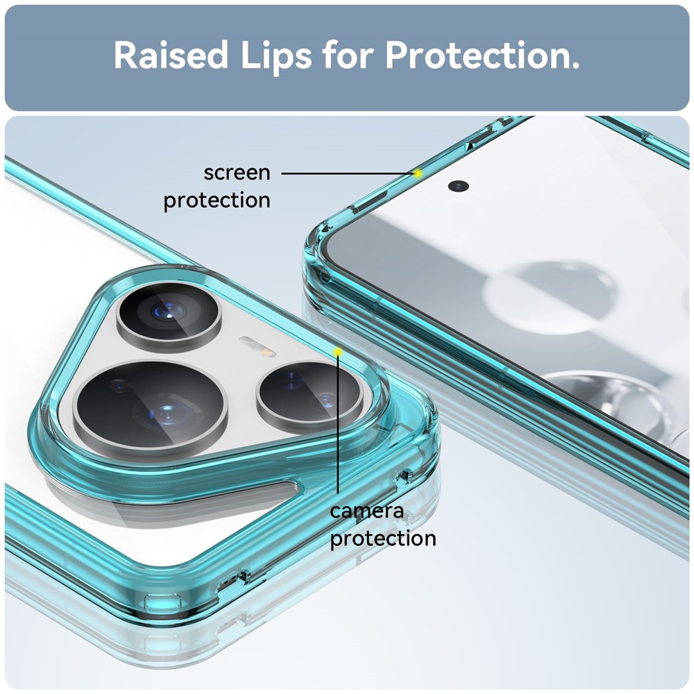 Gél tok kemény hátlappal Huawei Pura 80 Pro/Pura 80 Ultra készülékhez - világoskék