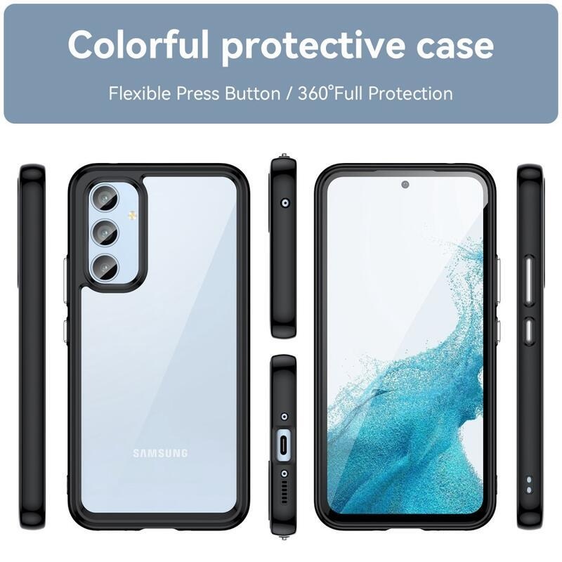 Gél tok rögzített hátlappal Samsung Galaxy A54 5G készülékhez - fekete