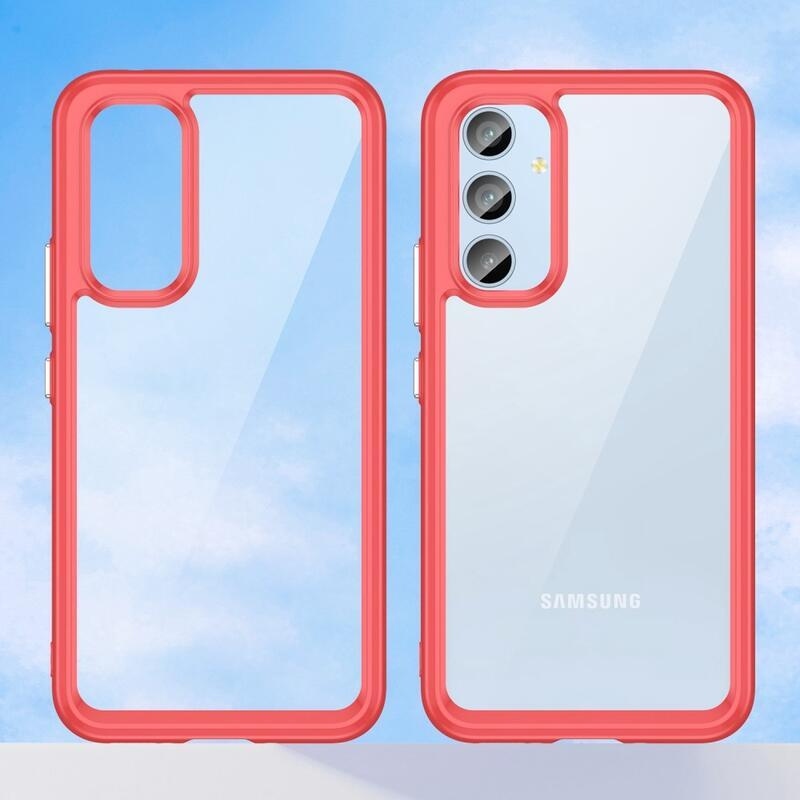 Gél tok kemény hátlappal a Samsung Galaxy A54 5G készülékhez - piros