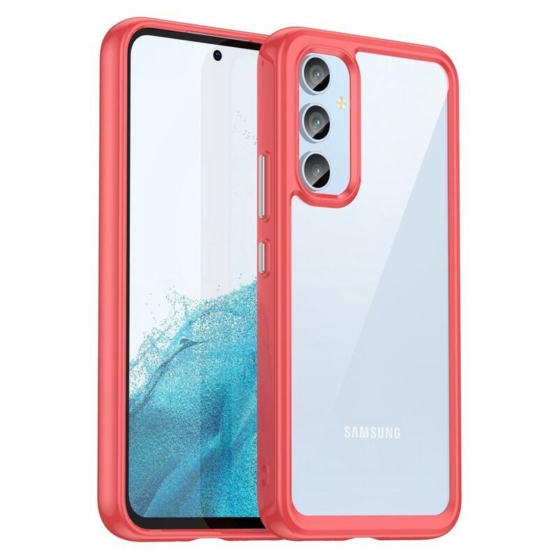 Gél tok kemény hátlappal a Samsung Galaxy A54 5G készülékhez - piros