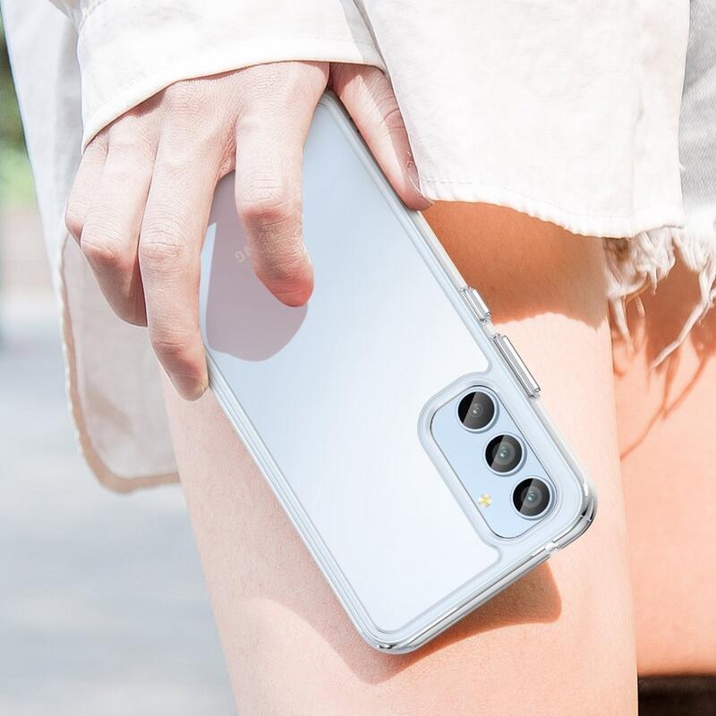Gél tok kemény hátlappal Samsung Galaxy A54 5G - átlátszó