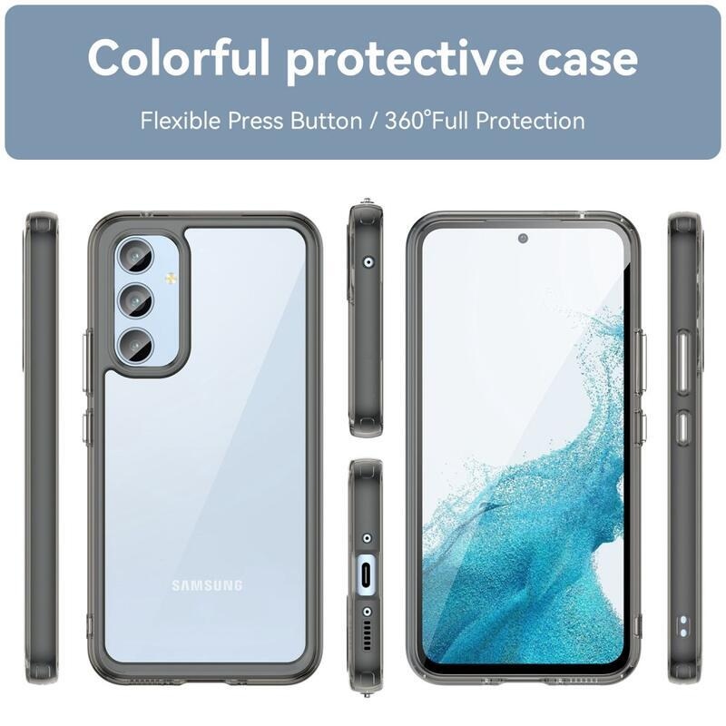 Gél tok kemény hátlappal Samsung Galaxy A54 5G készülékhez - szürke