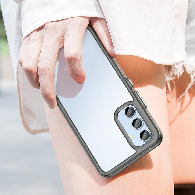 Gél tok kemény hátlappal Samsung Galaxy A54 5G készülékhez - szürke