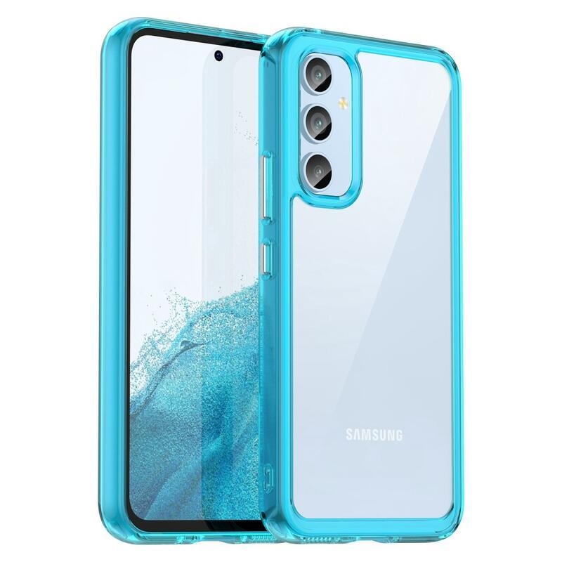 Gél tok kemény hátlappal Samsung Galaxy A54 5G készülékhez - világoskék színben