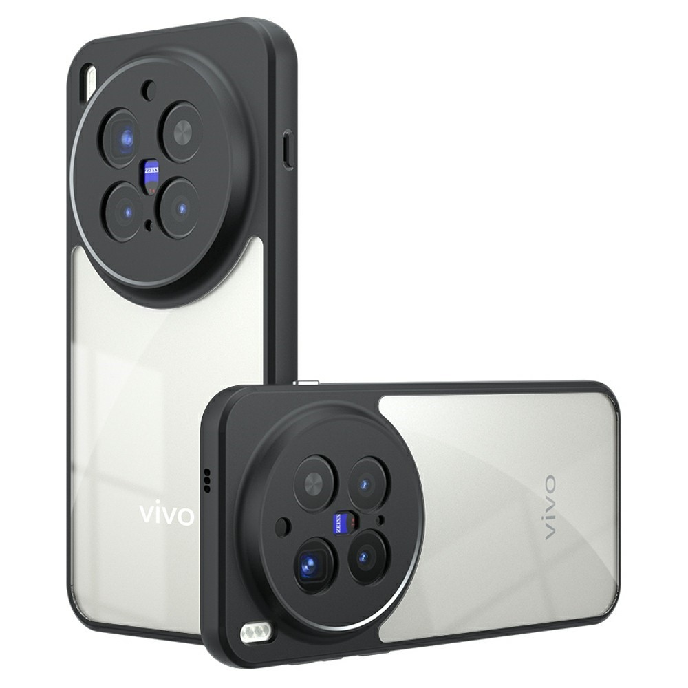 Gél tok fix hátlappal a Vivo X300 Pro 5G készülékhez - fekete