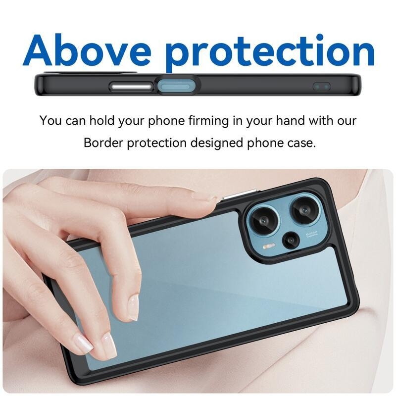Gél tok fix hátlappal Xiaomi Poco F5 készülékhez - fekete