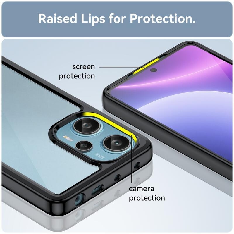 Gél tok fix hátlappal Xiaomi Poco F5 készülékhez - fekete