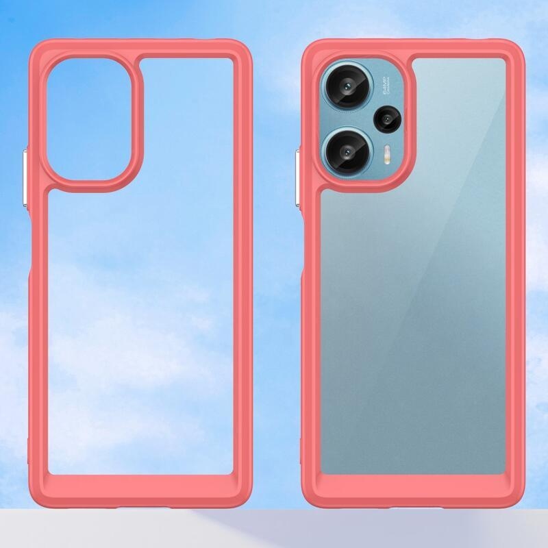 Gél tok fix hátlappal Xiaomi Poco F5 készülékhez - piros