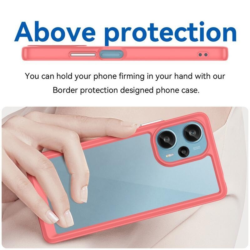 Gél tok fix hátlappal Xiaomi Poco F5 készülékhez - piros