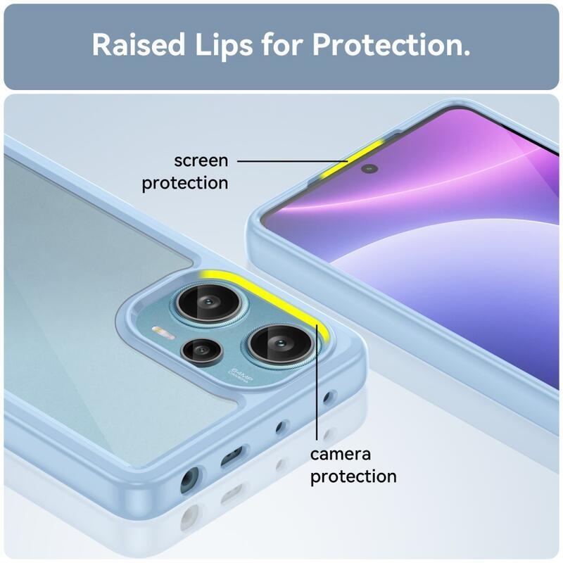 Gél tok fix hátlappal Xiaomi Poco F5 készülékhez - kék