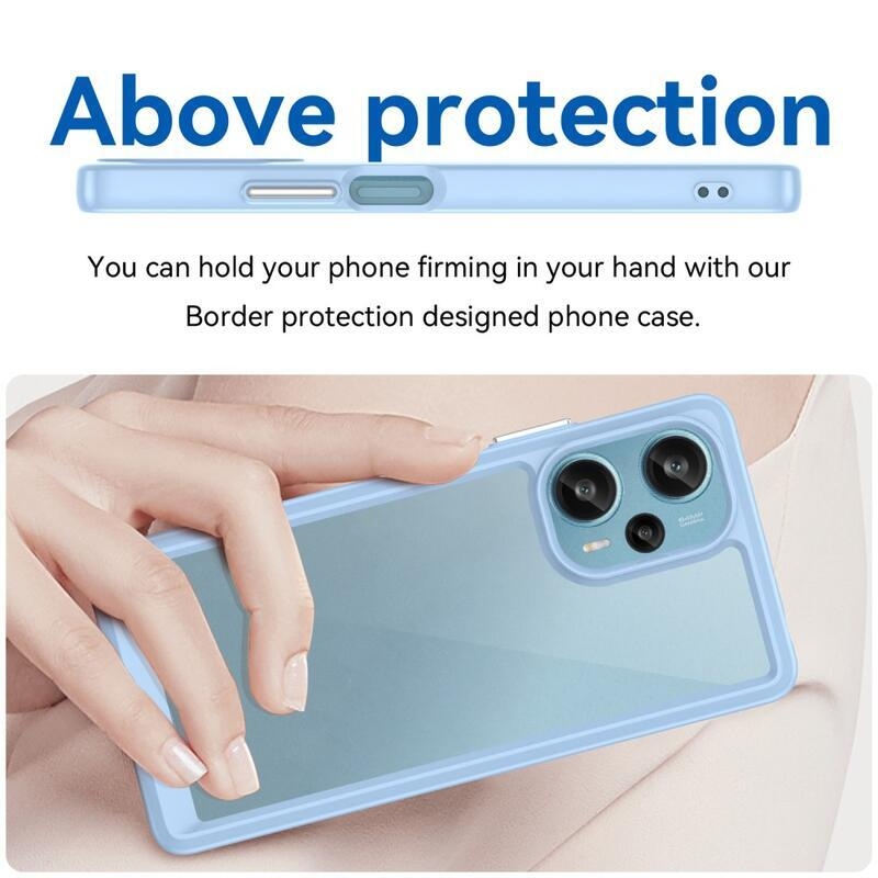 Gél tok fix hátlappal Xiaomi Poco F5 készülékhez - kék