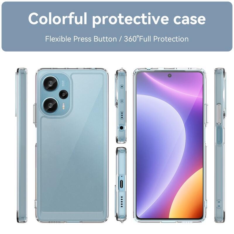 Gél tok kemény hátlappal a Xiaomi Poco F5 készülékhez - átlátszó