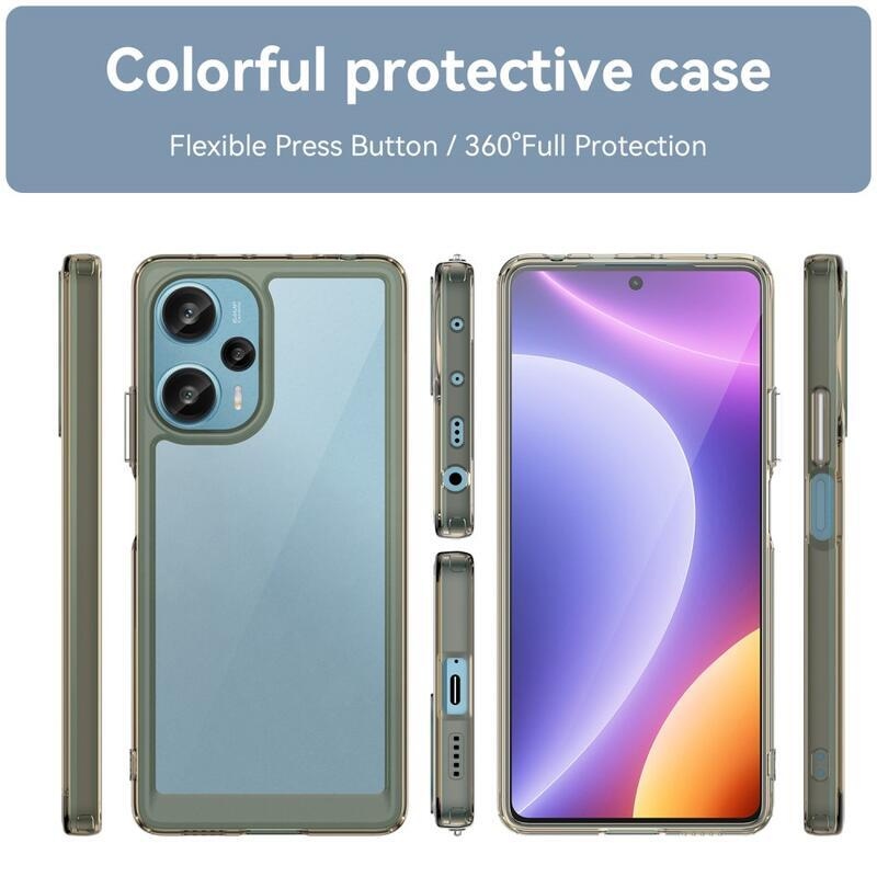 Gél tok fix hátlappal Xiaomi Poco F5 készülékhez - szürke