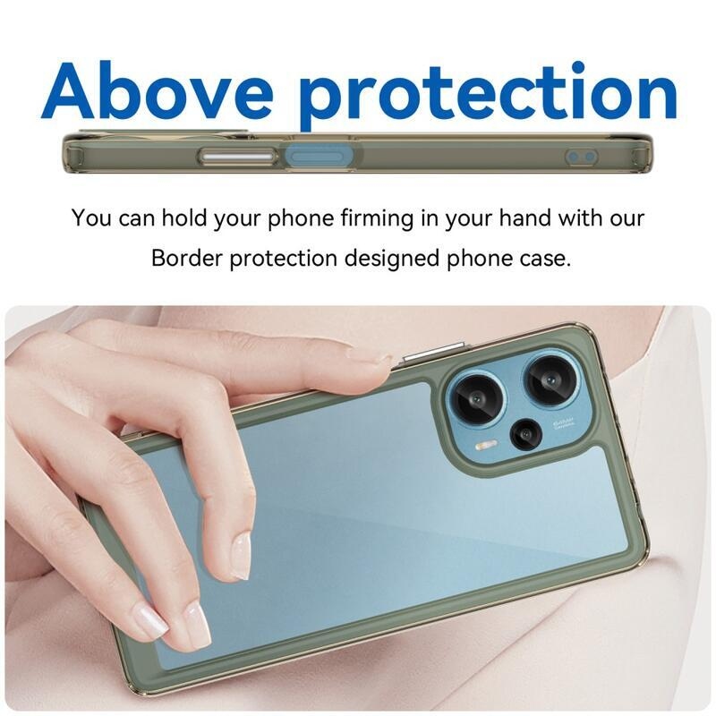 Gél tok fix hátlappal Xiaomi Poco F5 készülékhez - szürke