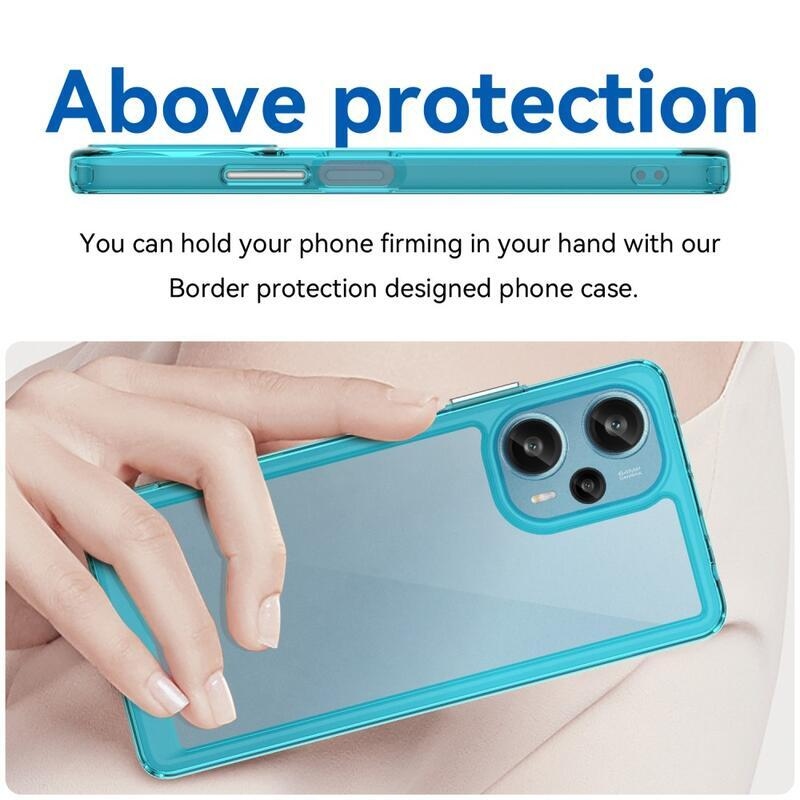 Gél tok fix hátlappal Xiaomi Poco F5 készülékhez - világoskék