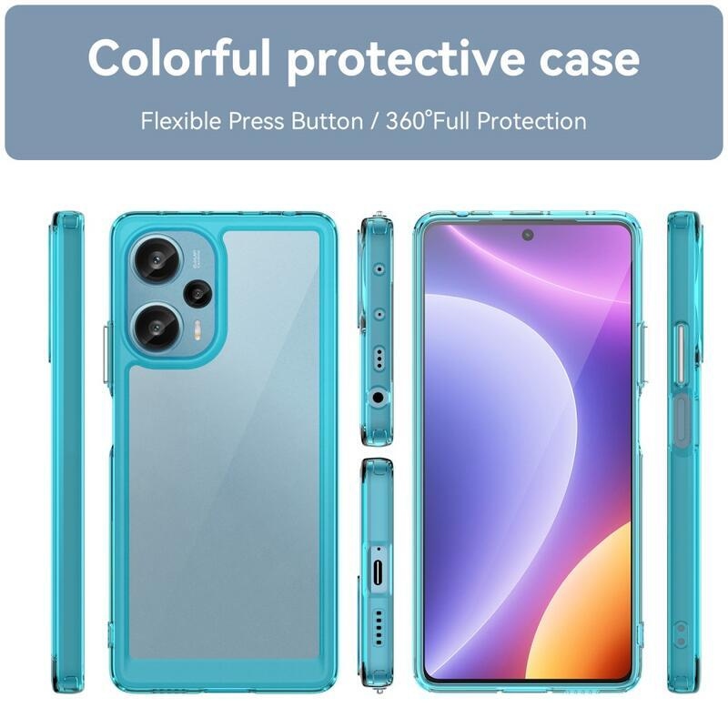 Gél tok fix hátlappal Xiaomi Poco F5 készülékhez - világoskék