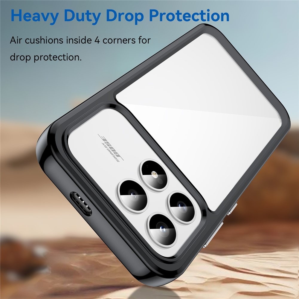 Gél tok rögzített hátlappal a Xiaomi Poco F8 Pro 5G számára - fekete