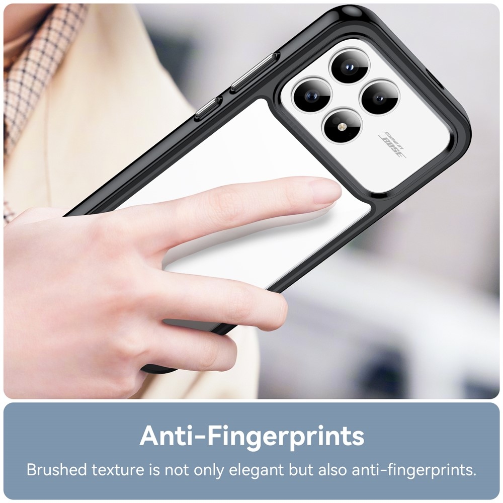 Gél tok rögzített hátlappal a Xiaomi Poco F8 Pro 5G számára - fekete