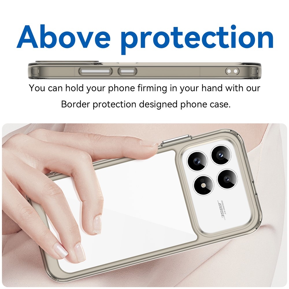 Gél tok fix hátlappal a Xiaomi Poco F8 Pro 5G számára - szürke