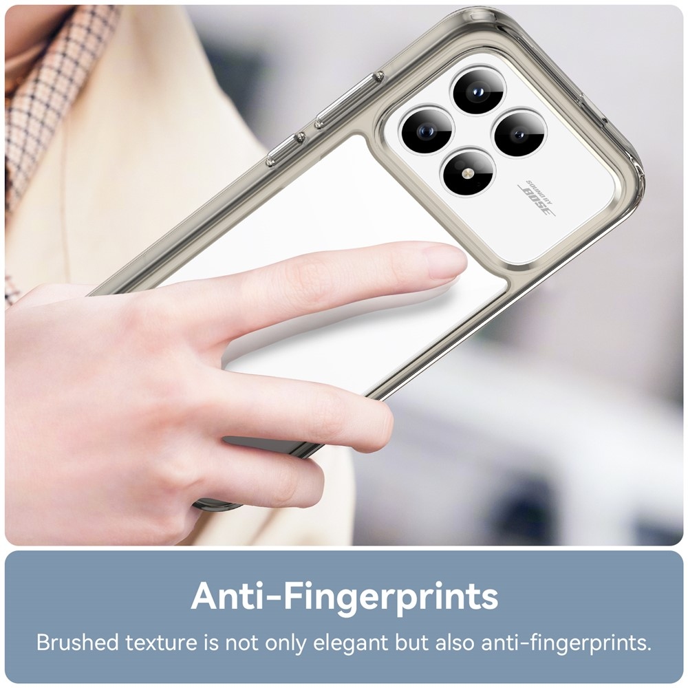 Gél tok fix hátlappal a Xiaomi Poco F8 Pro 5G számára - szürke