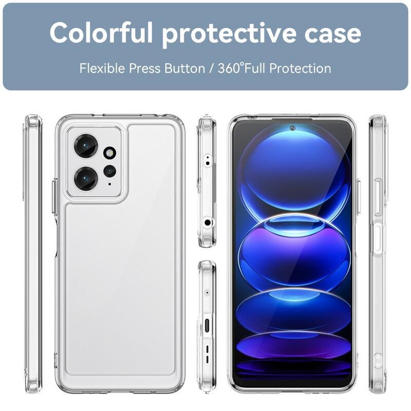 Gél tok kemény hátlappal Xiaomi Redmi Note 12 4G - átlátszó