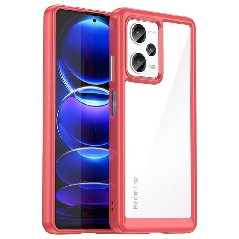 Gél tok kemény hátlappal a Xiaomi Redmi Note 12 Pro+ 5G számára - piros