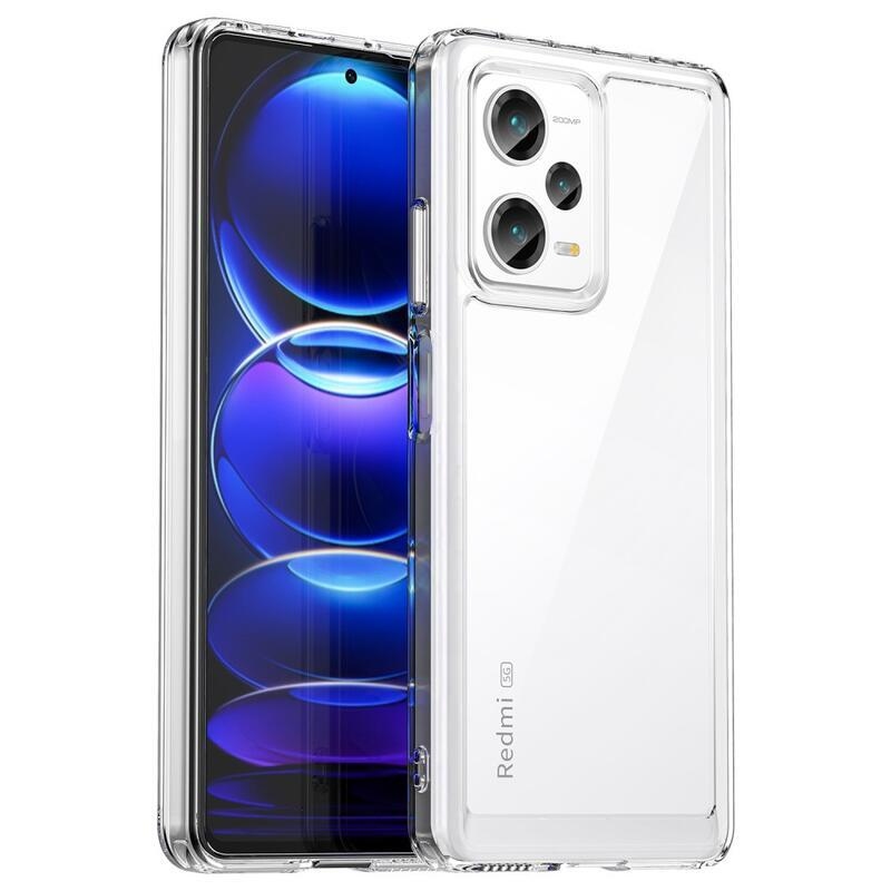 Gél tok kemény hátlappal a Xiaomi Redmi Note 12 Pro+ 5G számára - átlátszó