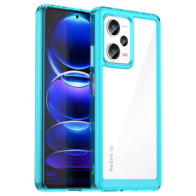 Gél tok kemény hátlappal a Xiaomi Redmi Note 12 Pro+ 5G számára - világoskék színben