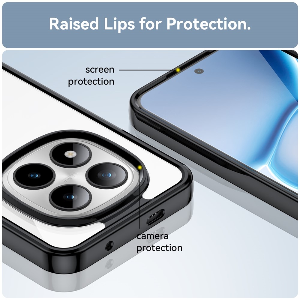 Gél tok rögzített hátlappal a Xiaomi Redmi Note 15 Pro+ 5G-re - fekete