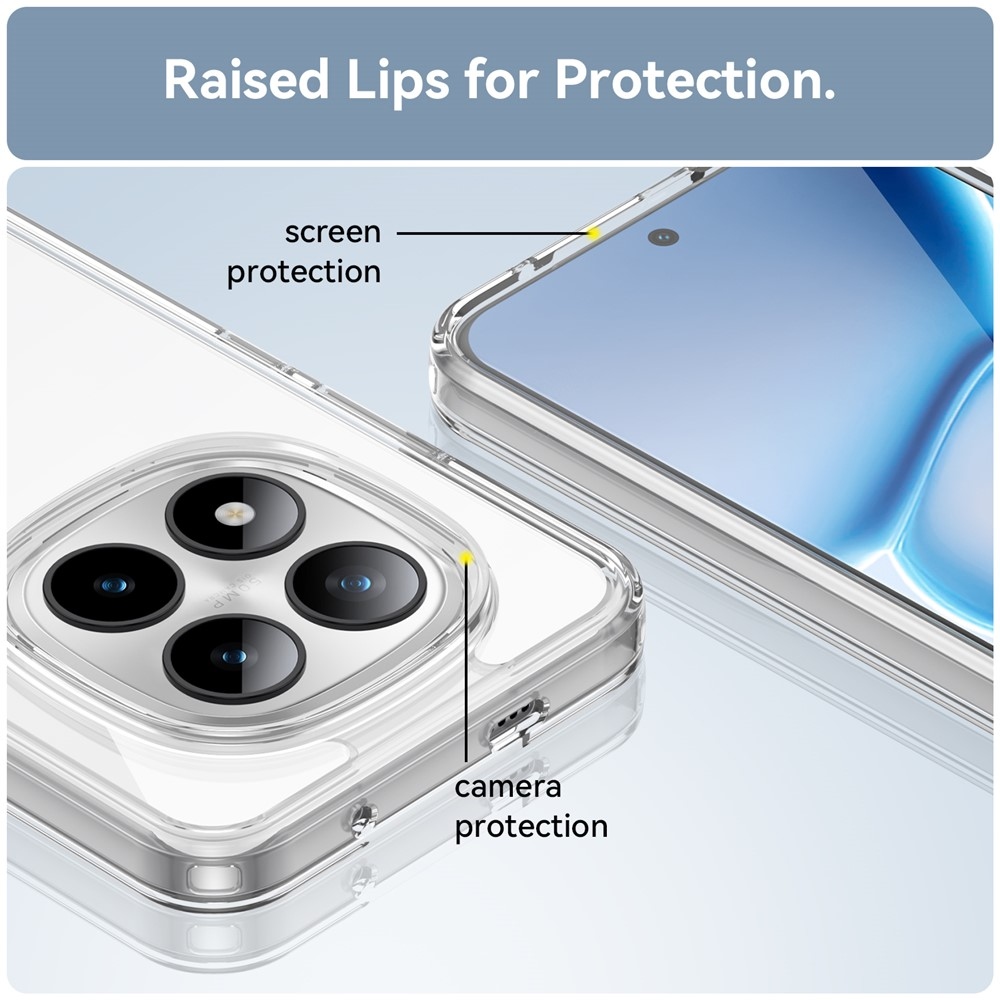 Gél tok kemény hátlappal Xiaomi Redmi Note 15 Pro+ 5G - átlátszó