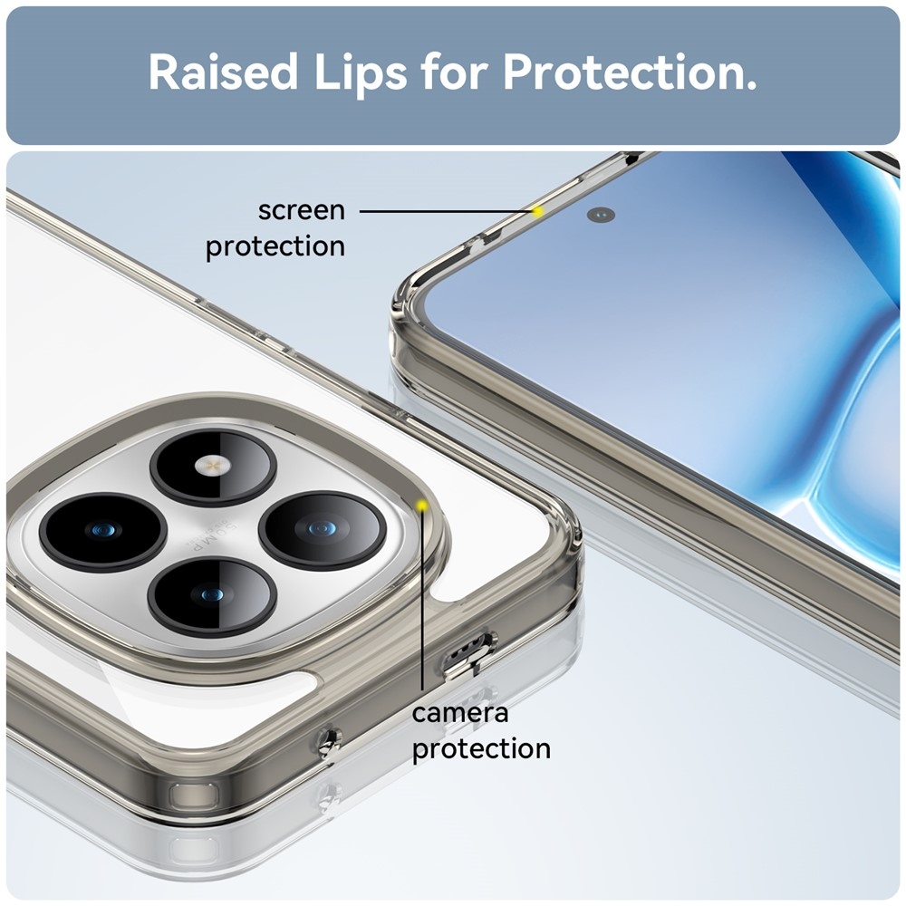 Gél tok kemény hátlappal a Xiaomi Redmi Note 15 Pro+ 5G számára - szürke