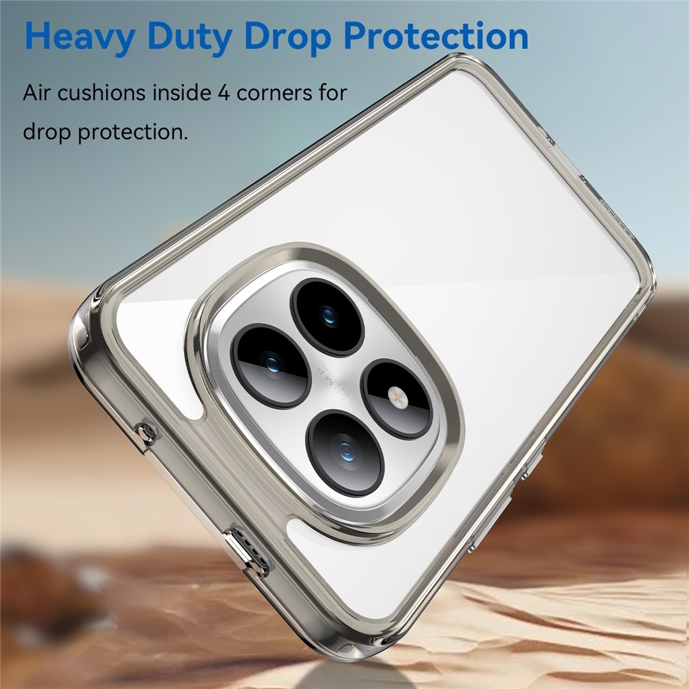 Gél tok kemény hátlappal a Xiaomi Redmi Note 15 Pro+ 5G számára - szürke