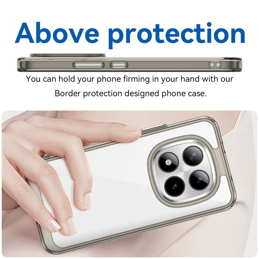 Gél tok kemény hátlappal a Xiaomi Redmi Note 15 Pro+ 5G számára - szürke