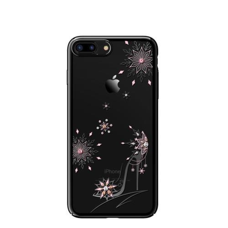 Drágakövekkel díszített műanyag tok iPhone 8 Plus és 7 Plus készülékhez - papucs