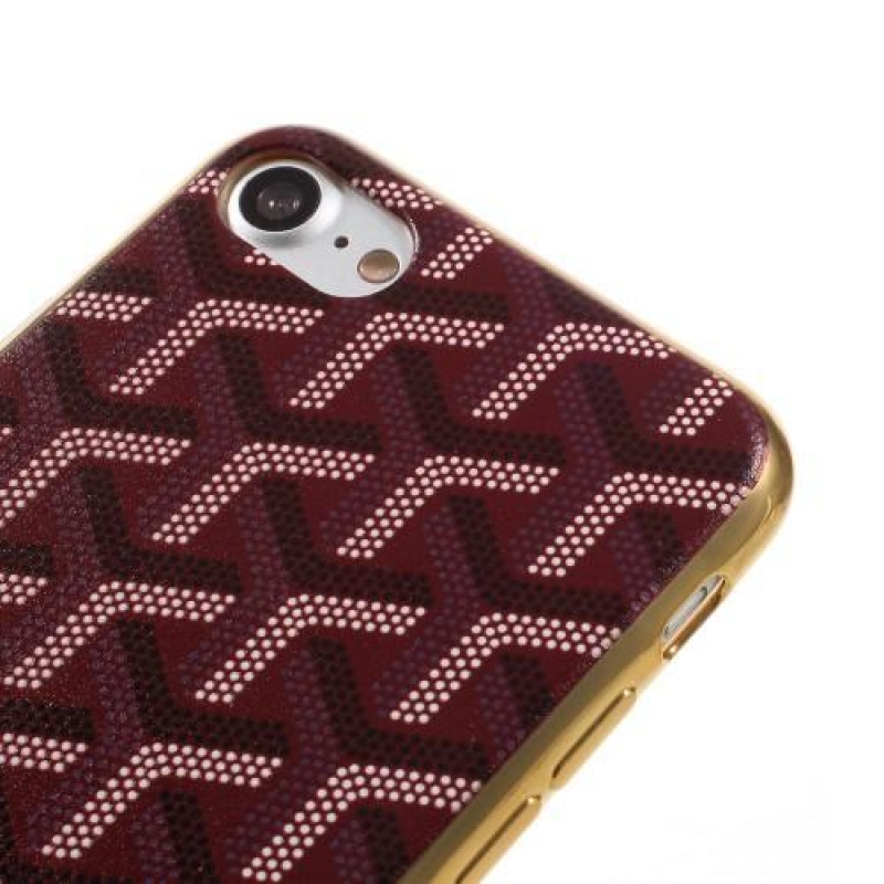 Geometrikus zselés tok iPhone 8 és iPhone 7 készülékhez - bordó színben