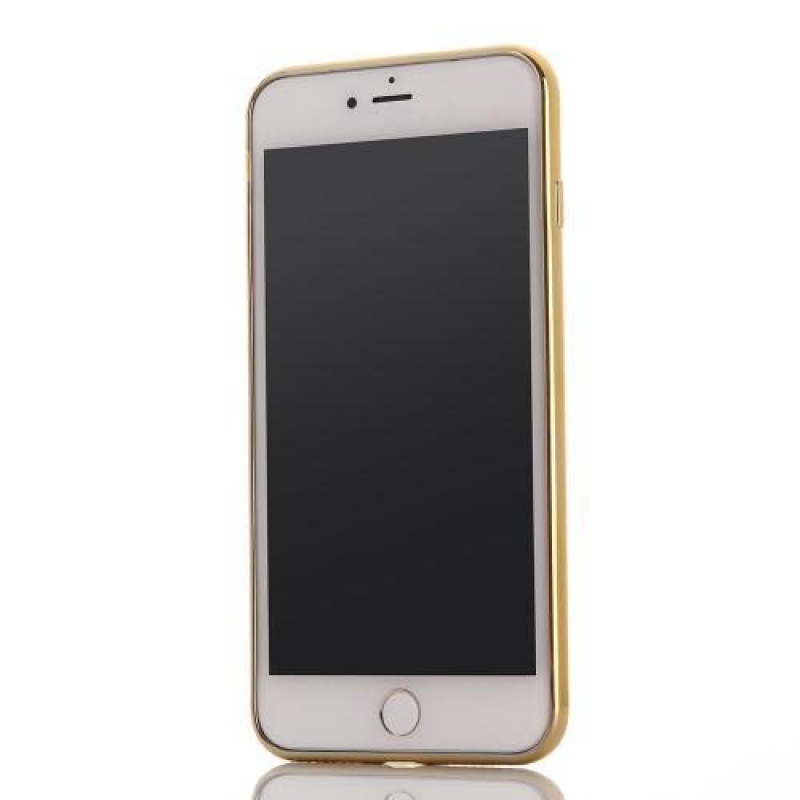 GeometricStyle tok arany szegélyekkel iPhone 7 Plus és iPhone 8 Plus készülékhez - sötétbarna színben