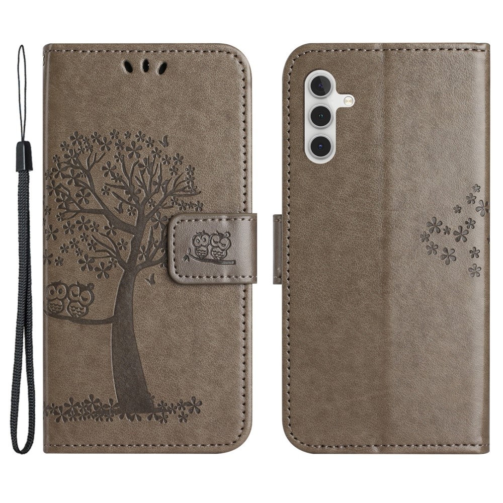 Fa könyv tok Samsung Galaxy S24 készülékhez - szürke
