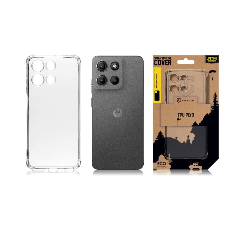 Taktikai TPU Plyo borító a Motorola G15-hez Átlátszó