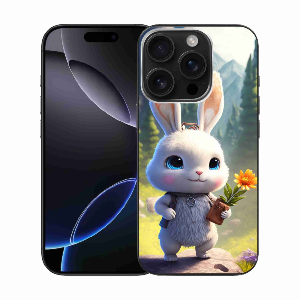 Zselés borítás mmCase iPhone 16 Pro készülékhez - aranyos nyuszi