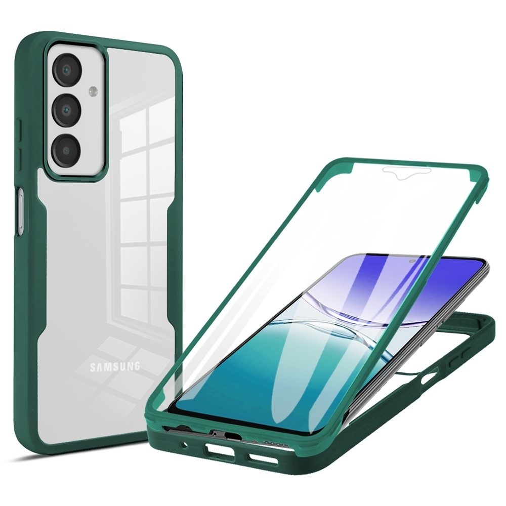 Akril zselés tok kerettel a Samsung Galaxy A16 4G/5G/A17 5G képernyővédőhöz - zöld színű