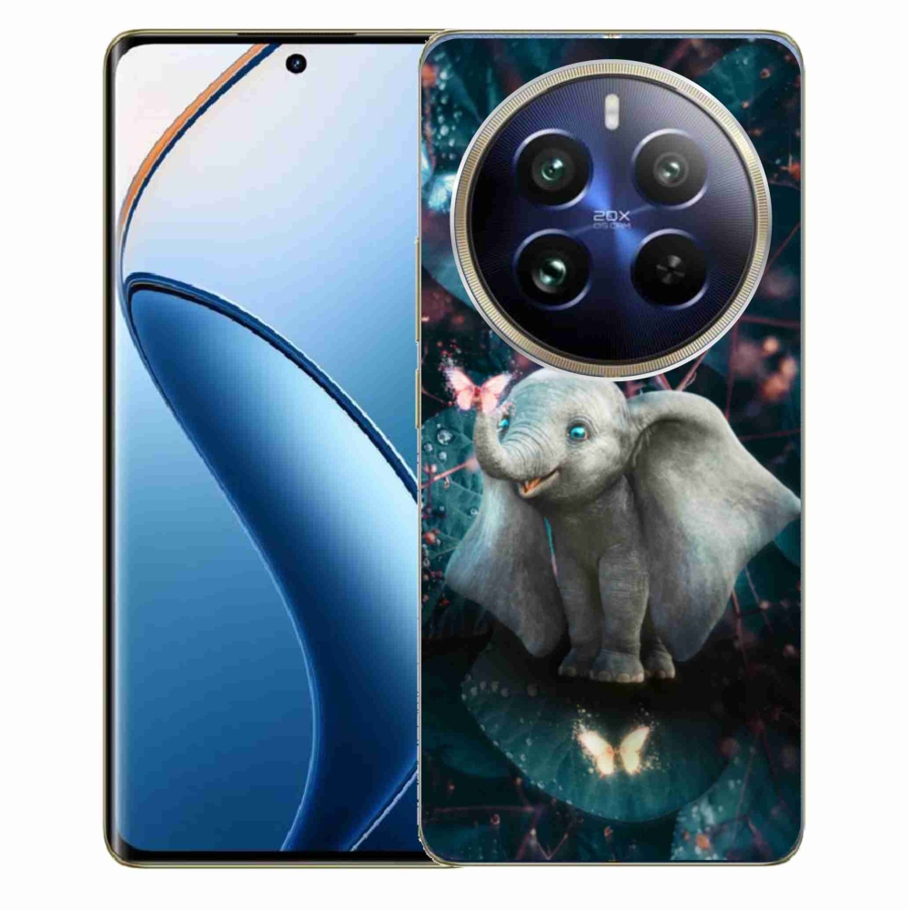 Gél borítás mmCase a Realme 12 Pro 5G/12 Pro+ 5G számára - aranyos elefánt