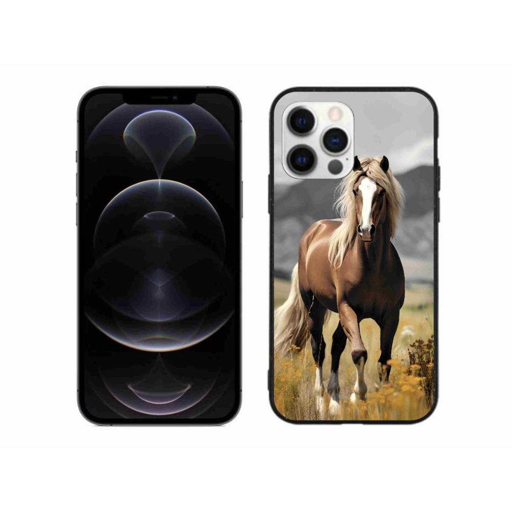 Zselés borítás mmCase iPhone 12 Pro Max készülékhez - barna ló 1