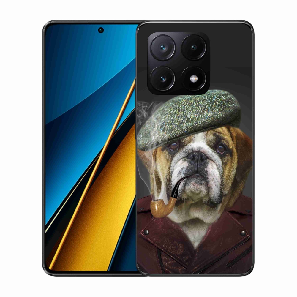 Gél borítás mmCase a Xiaomi Poco X6 Pro 5G számára - kutya csővel