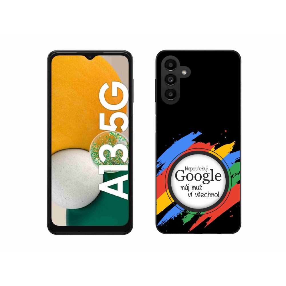 Gél borító mmCase Samsung Galaxy A13 5G - az ember mindent tud fekete háttérrel
