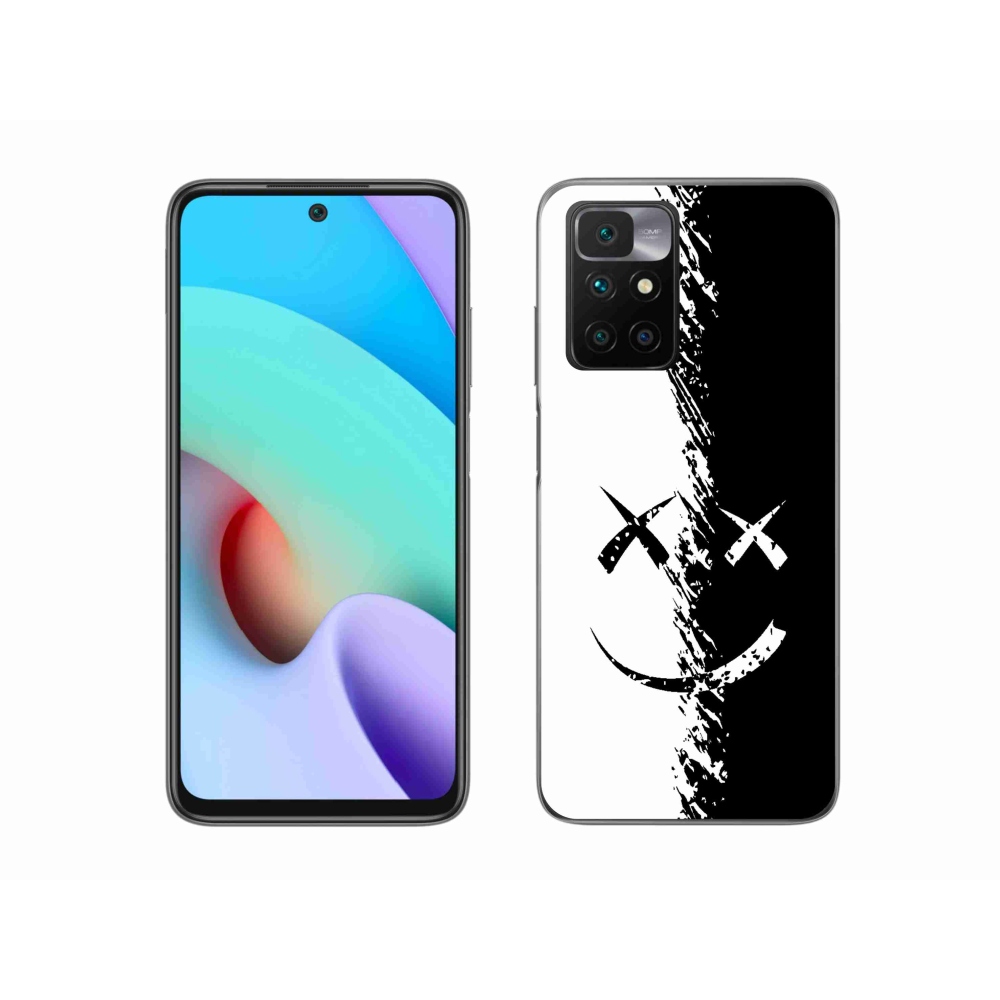 Gél védőhuzat mmCase a Xiaomi Redmi 10/Redmi 10 (2022) - fekete-fehér mosolygóhoz