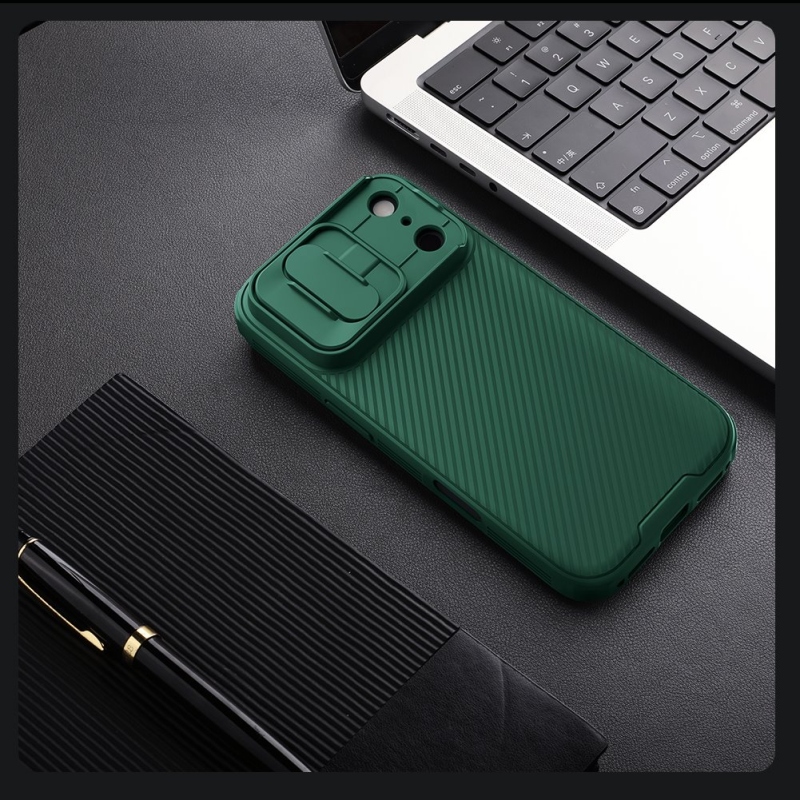 Nillkin CamShield PRO hátlap az Apple iPhone 17 Pro készülékhez Sötétzöld